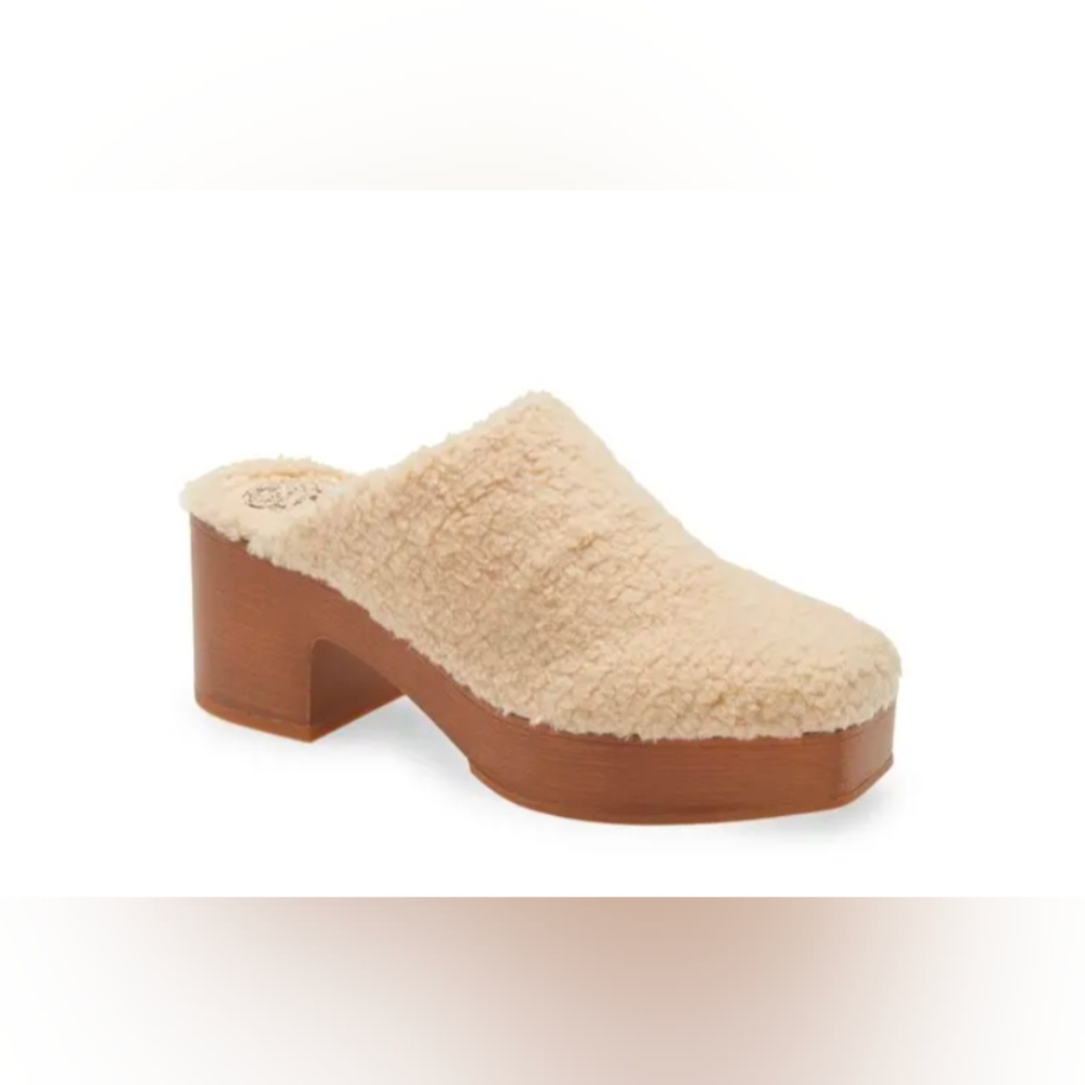 Vince Camuto Faux Shearling clogs